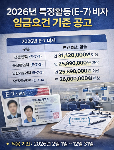 2026년&nbsp;E-7&nbsp;체류자격&nbsp;임금요건&nbsp;기준｜비자&nbsp;발급&middot;연장&nbsp;시&nbsp;꼭&nbsp;확인하세요