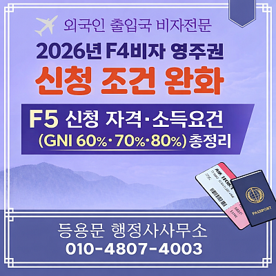 2026년 F4비자 영주권 신청