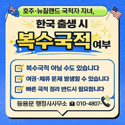 호주, 뉴질랜드 출생 복수국적자 국적선택문제